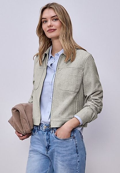 STREET ONE Blouson mit Fischgrätmuster und Zipper günstig online kaufen