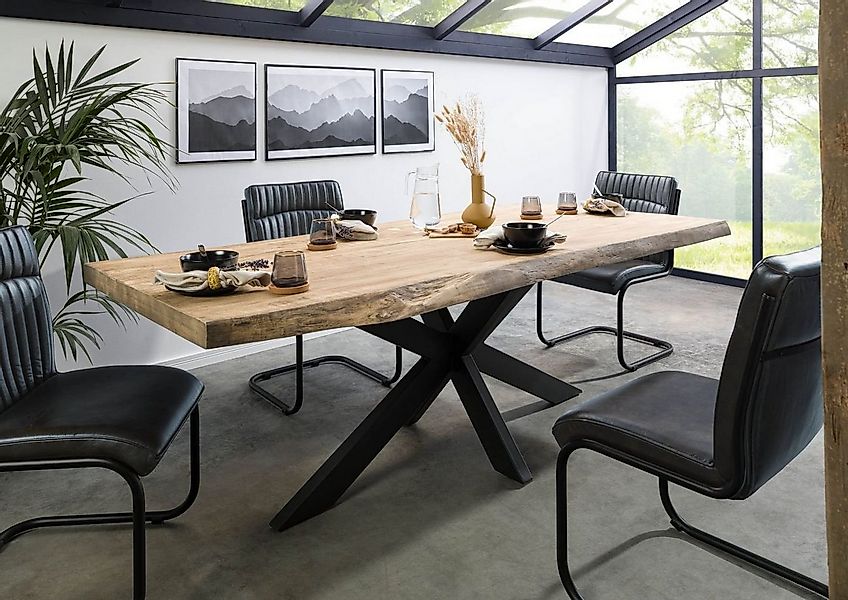 Baumkantentisch FREEFORM (200x100x77 Mango, Baumkantentisch Esstisch Akazie günstig online kaufen