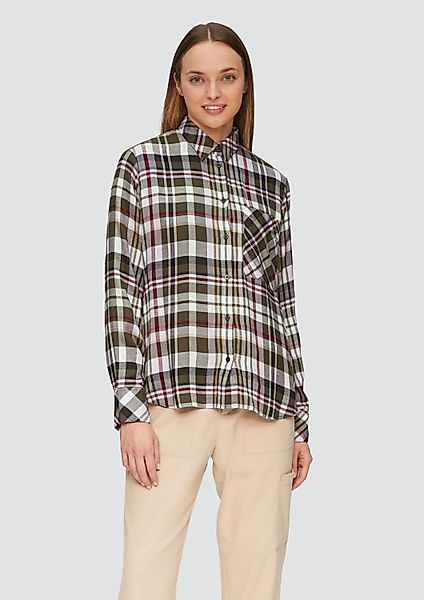 s.Oliver Langarmbluse Bluse Karierte Hemdbluse aus günstig online kaufen