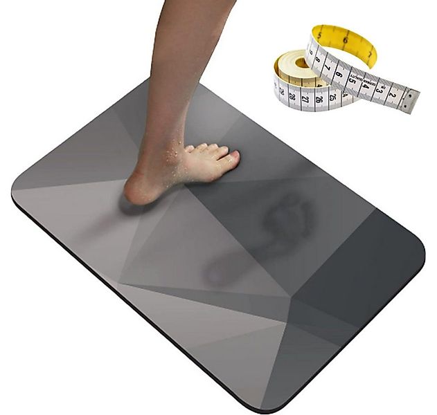 FELIXLEO Badematte Badematte Rutschfester Badezimmerteppich - 40x60cm (Grau günstig online kaufen