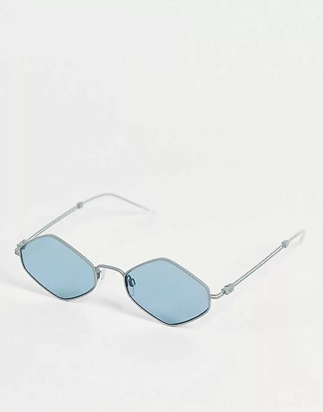 Emporio Armani – Rautenförmige Sonnenbrille-Blau günstig online kaufen
