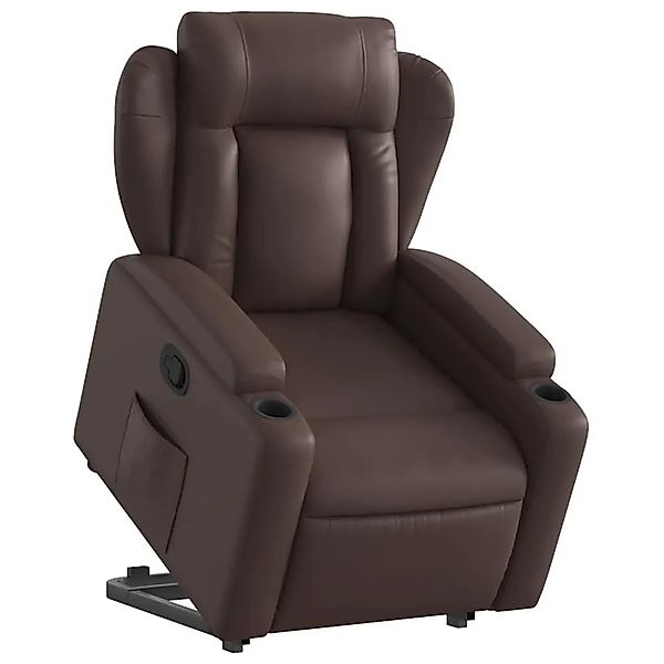 vidaXL Relaxsessel mit Aufstehhilfe Braun Kunstleder 3204546 günstig online kaufen
