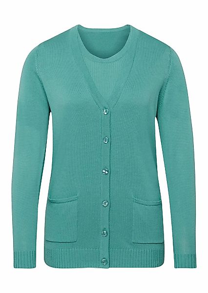 GOLDNER Strickpullover "Kurzgröße Klassisches Stricktwinset" Pulli und Jack günstig online kaufen