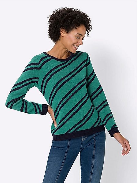 Sieh an! Strickpullover Streifenpullover Langarm Jacquard günstig online kaufen