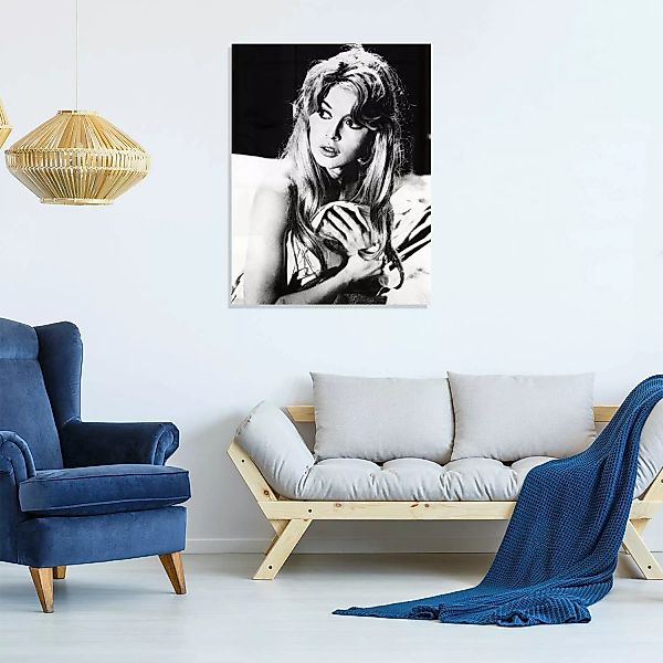 queence Acrylglasbild "Shh", Schwarz-Weiß-Frau-Stars, Brigitte Bardot, Fine günstig online kaufen