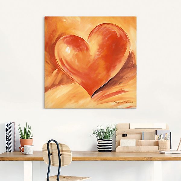 Artland Wandbild "Rotes Herz", Herzbilder, (1 St.), als Alubild, Outdoorbil günstig online kaufen