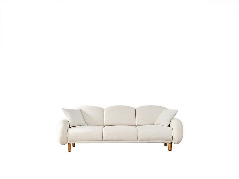 Xlmoebel 3-Sitzer Dreisitzer Couch Sofa aus Stoff in Weiß, modernes Polster günstig online kaufen