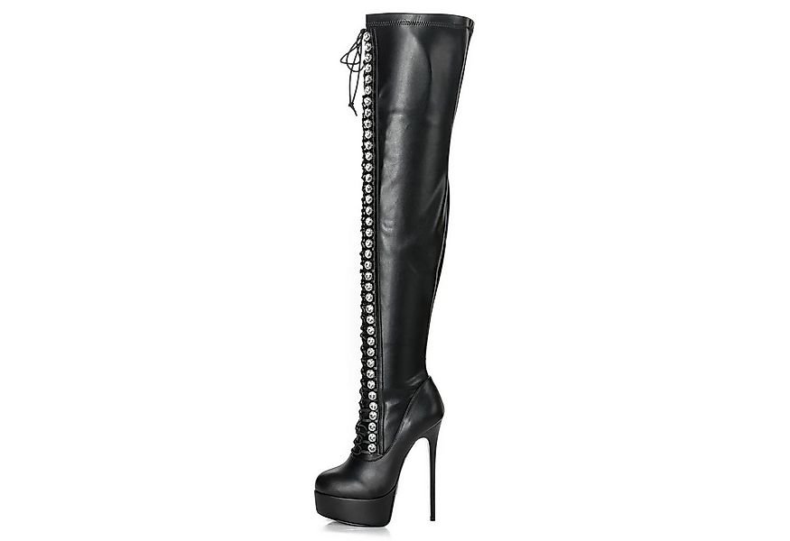 Giaro DOMINIQUE Overkneestiefel 16 cm Absatzhöhe, 4 cm Plateau, Strassbesat günstig online kaufen