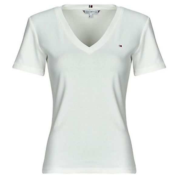 Tommy Hilfiger T-Shirt SLIM CODY V-NK SS mit V-Ausschnitt und Streifen Baum günstig online kaufen