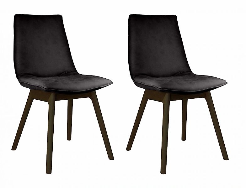 andas Esszimmerstuhl "Ramon" (Set) 2 Stk. Microfaser mit Massivholzbeinen, günstig online kaufen
