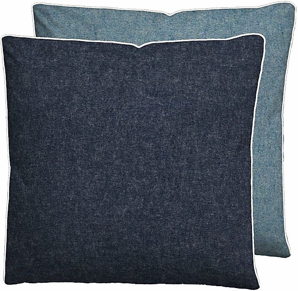 Biberna Kissenbezug "Hermal Flanell mit Reißverschluss, Melange-Optik, Wend günstig online kaufen