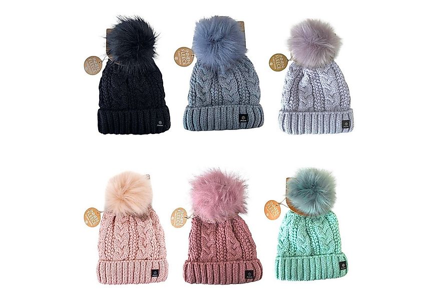 Antonio Bommelmütze Strickmütze für Damen » gefütterte Wintermütze mit Flee günstig online kaufen
