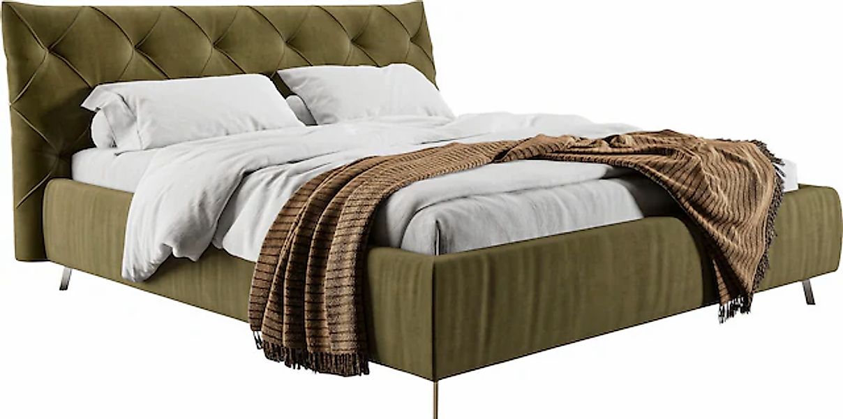 PLACES OF STYLE Polsterbett "Elloree in 4 Breiten bis 200cm, auch in Leder" günstig online kaufen