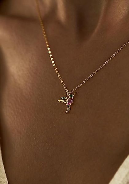 Einzelstück Charm-Kette Halskette Kolibri Anhänger 925 günstig online kaufen