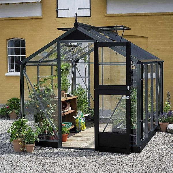 Juliana Gewächshaus Compact 5 Anthrazit-Schwarz 5 m² inkl. Fundamentrahmen günstig online kaufen