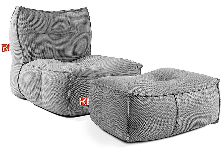 KONSIMO® Gartenlounge-Set LOVIA Gartensessel mit Hocker, günstig online kaufen