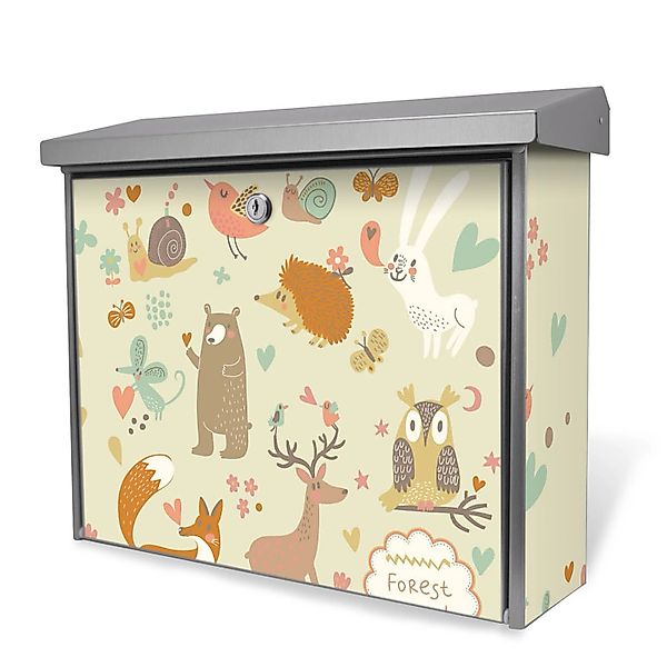Banjado Briefkasten Edelstahl 38.5x31.5x12cm Ohne Zeitungsfach Inkl. Montag günstig online kaufen