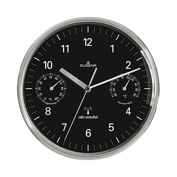 Dugena Funkwanduhr DUGENA Funk-Wanduhr mit Thermo- günstig online kaufen