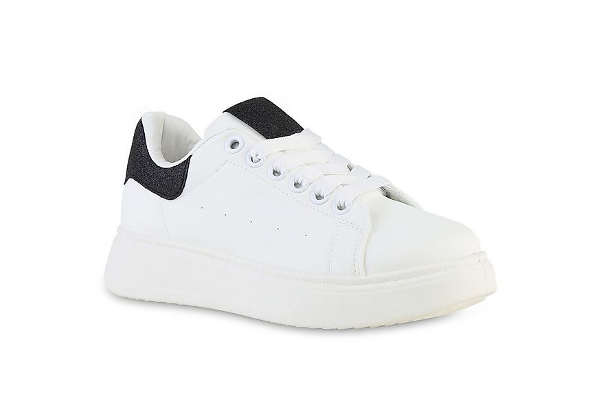 VAN HILL 841513 Plateausneaker Damen Plateau Sneaker Metallic Schnürer Frei günstig online kaufen