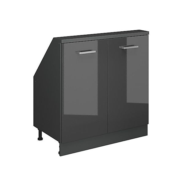 Vicco Unterschrank R-Line, Anthrazit Hochglanz/Anthrazit, 80 günstig online kaufen