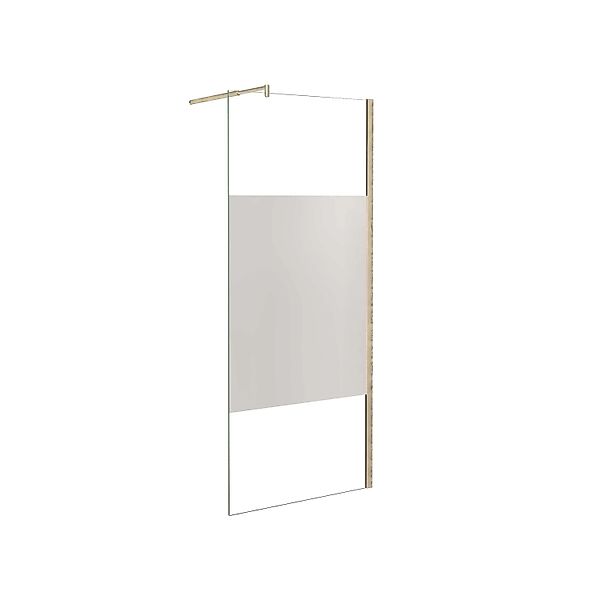 AICA Walk in Duschwand B.110xH.200cm mit Stabilisierungsstange 70-120cm 8mm günstig online kaufen