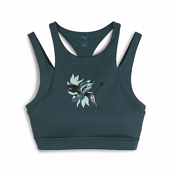 PUMA Sport-BH "GREEN TERRAINS GRAPHIC BH für mittlere Belastung Damen" günstig online kaufen
