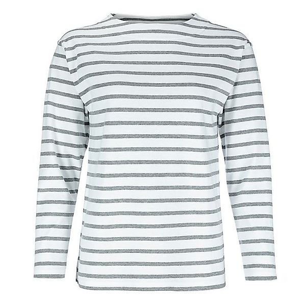 modAS Langarmshirt Damen Bretonisches Shirt U-Boot Ausschnitt - Ringelshirt günstig online kaufen