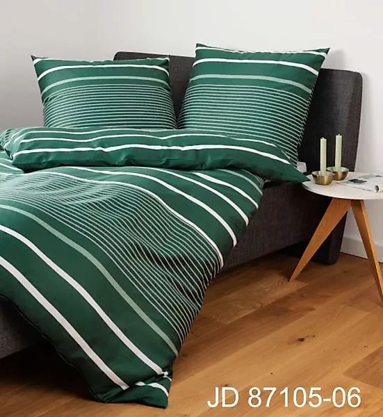 Janine Janine Mako-Satin Bettwäsche J. D. 87105 jade waldgrün Größe:  240x2 günstig online kaufen