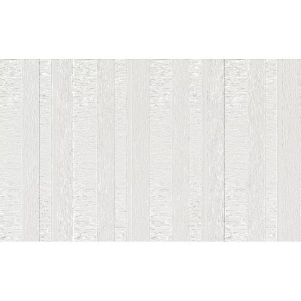 Rasch Vliestapete Wallton 142419 Streifen Weiß 25 m x 1,06 m günstig online kaufen