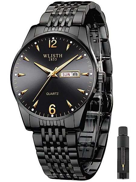 Forrlite Quarzuhr Quarzuhr, Armbanduhr Edelstahl Herren Uhr, Multifunktions günstig online kaufen