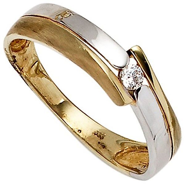 Schmuck Krone Goldring Ring mit Zirkonia günstig online kaufen
