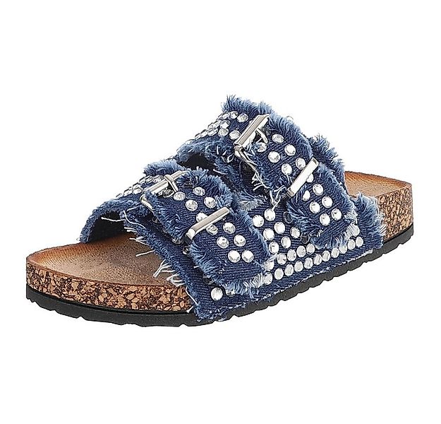 Ital-Design Bequeme Sandalen mit Schnallen und Glitzerdetails für Damen Pan günstig online kaufen