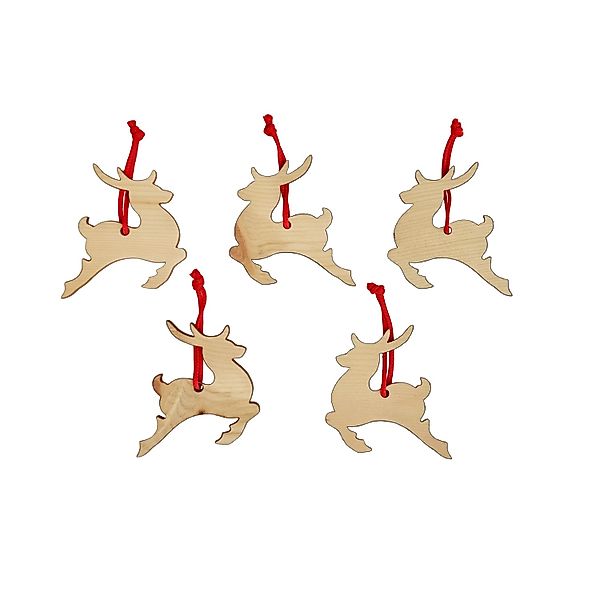 Erst-Holz Christbaumschmuck Holzschmuck Deko Hirsch günstig online kaufen