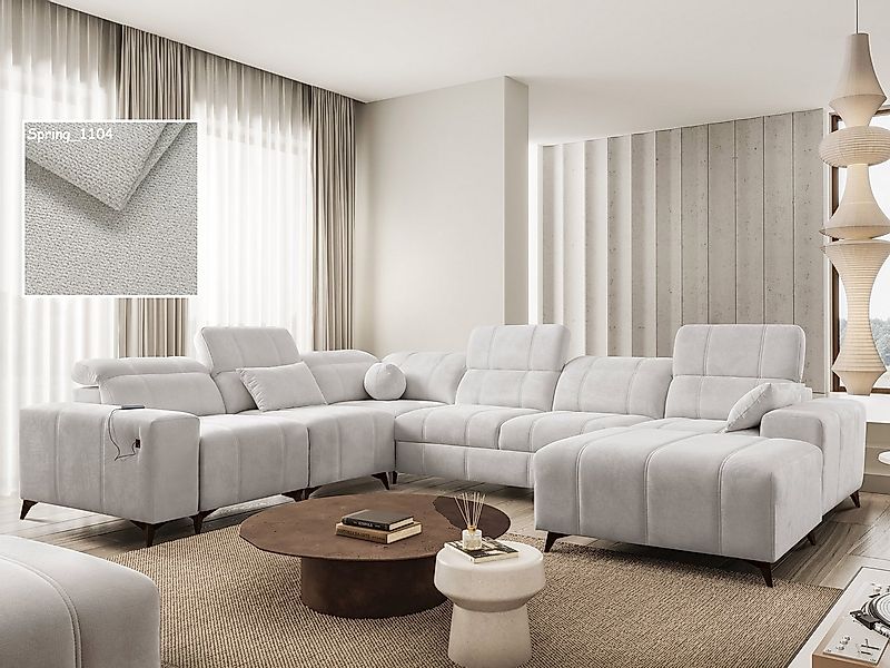 Möbel für Dich Wohnlandschaft Wohnlandschaft XXL Dafne 8 in U-Form mit USB, günstig online kaufen