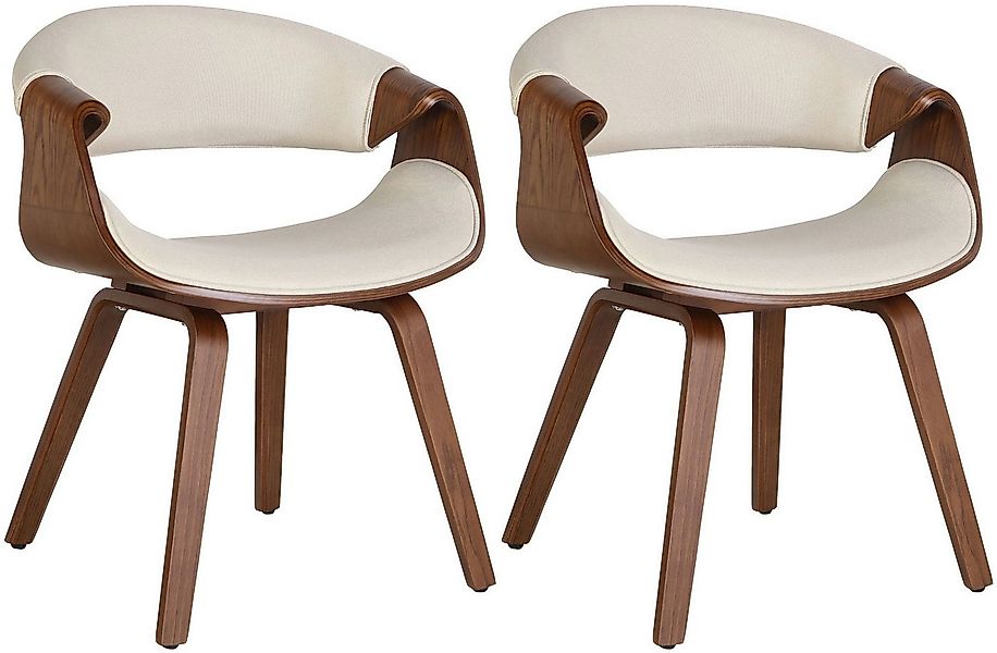 CLP Esszimmerstuhl Foley (2er Set, 2 St), Stoff- oder Kunstlederbezug mit H günstig online kaufen