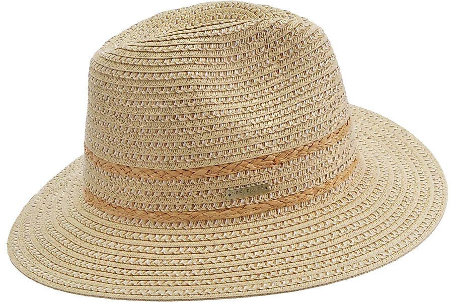 Seeberger Fedora Papierborte Fedora mit Raffiadetail günstig online kaufen
