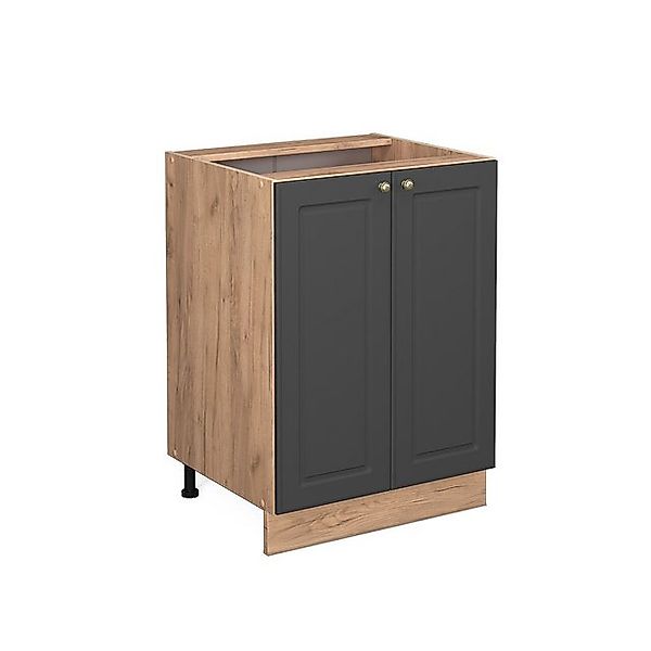 Vicco Küchenunterschrank Fame-Line Anthrazit-Gold/Goldkraft Eiche 60 cm ohn günstig online kaufen