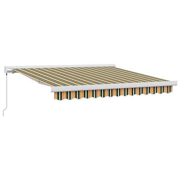 vidaXL Einziehbare Markise Grün und Gelb 300 x 250 cm Stoff und Metall 3330 günstig online kaufen