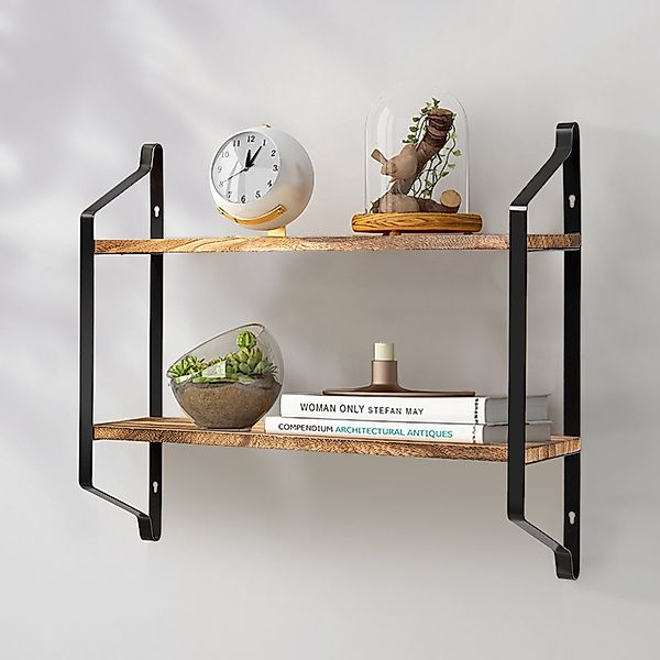 COSTWAY Wandregal Lagerregal, 2 Ebenen für günstig online kaufen
