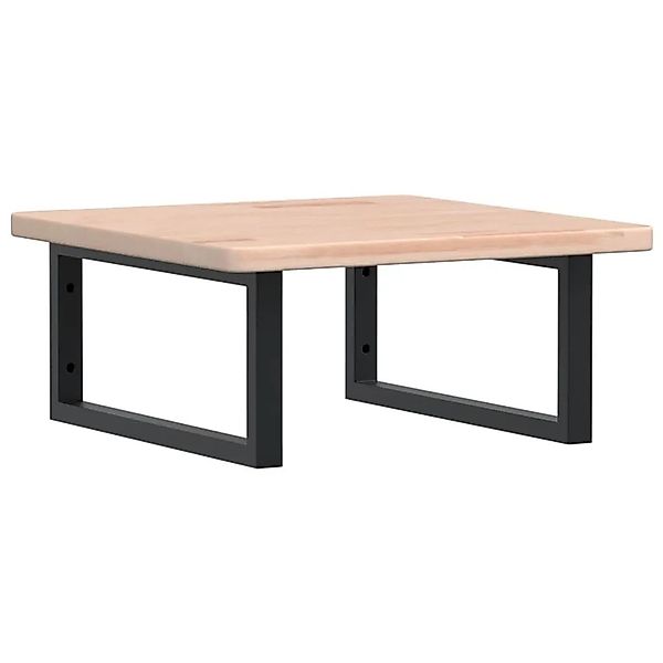 vidaXL Waschtischplatte mit Halterung Stahl und Massivholz Eiche 3302381 günstig online kaufen