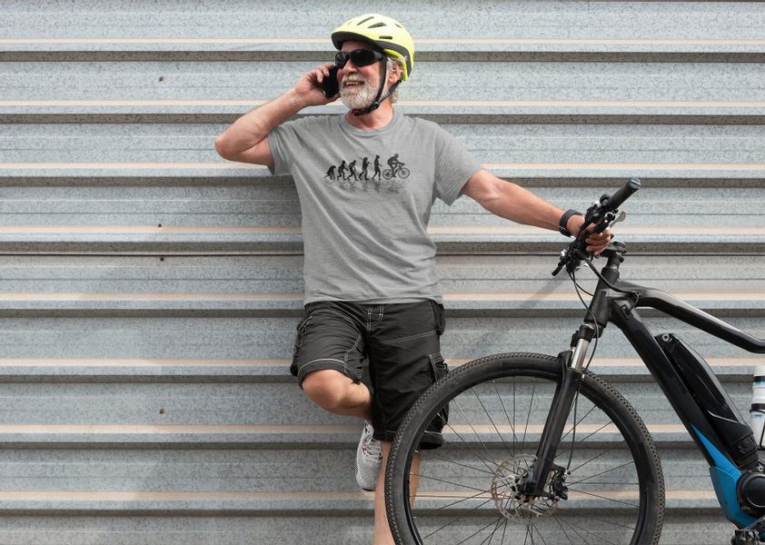 Baddery Print-Shirt Fahrrad T-Shirt: "Bike Evolution", günstig online kaufen