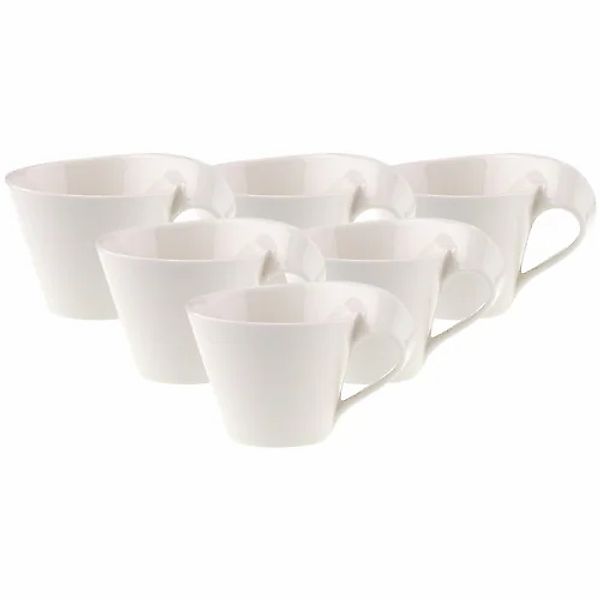 Villeroy & Boch Tasse »Cappuccinotasse NewWave Caffe 250 ml 6er Set weiß« günstig online kaufen