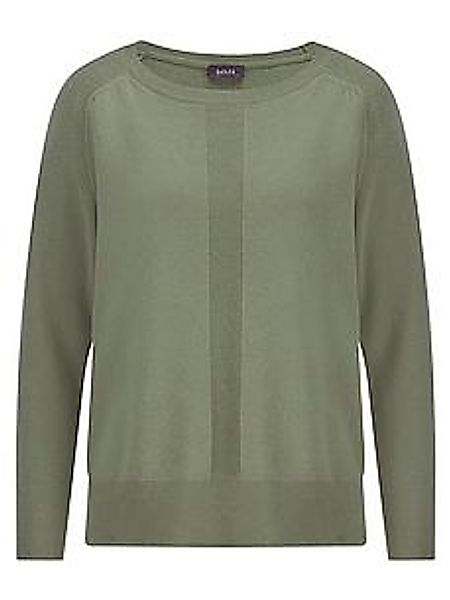 Rundhals-Pullover 1/1-Raglanarm und Kaschmir BASLER grün günstig online kaufen