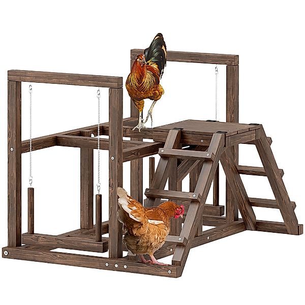 PawHut Hühnerstall Hühner-Aktivitätsspielset mit Hühnerstangen, Schaukel, günstig online kaufen