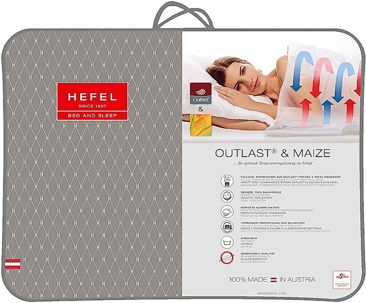 Hefel Kunstfaserbettdecke "Outlast & Maize" extraleicht 1 Stk. tlg. Optimal günstig online kaufen