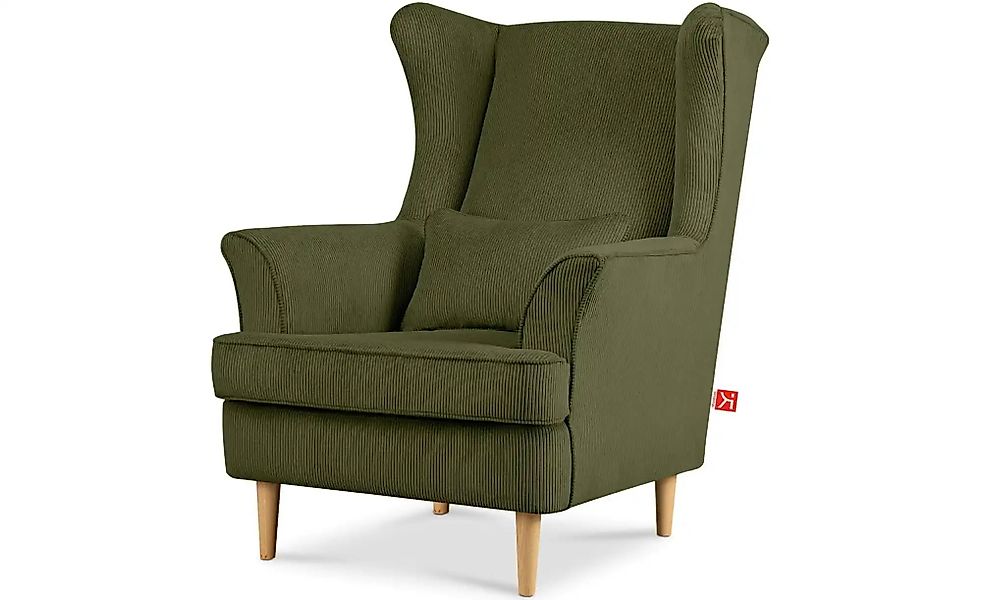 KONSIMO Ohrensessel  Stralis ¦ grün ¦ Maße (cm): B: 82 H: 108 Polstermöbel günstig online kaufen