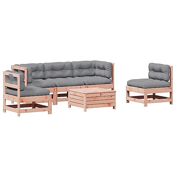 vidaXL 6-Tlg Garten-Lounge-Set mit Kissen Massivholz Douglasie 3250718 günstig online kaufen