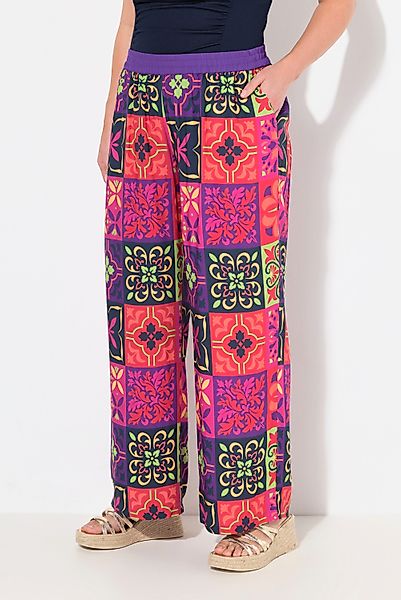 Ulla Popken Funktionshose Palazzohose Kachelmuster weites günstig online kaufen