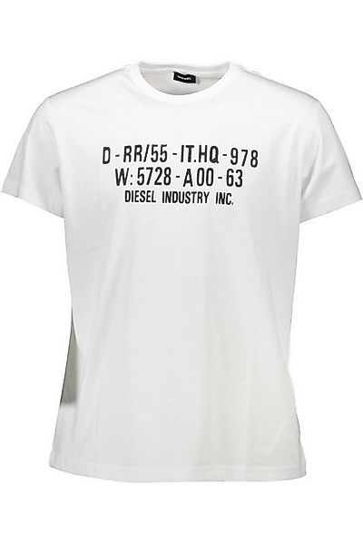 Diesel T-Shirt Weißes Herren-T-Shirt mit Rundhals und trendigem günstig online kaufen