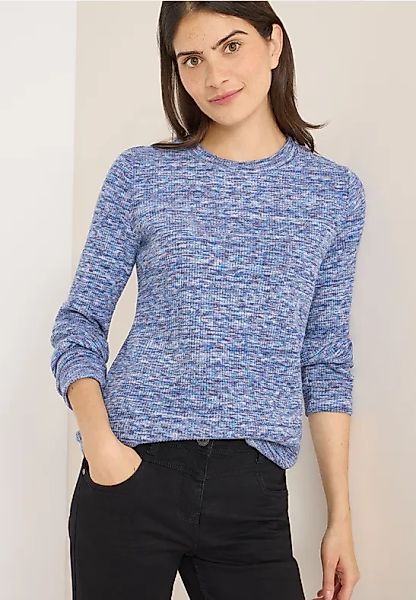 CECIL Softes Melange Ripp-Shirt günstig online kaufen